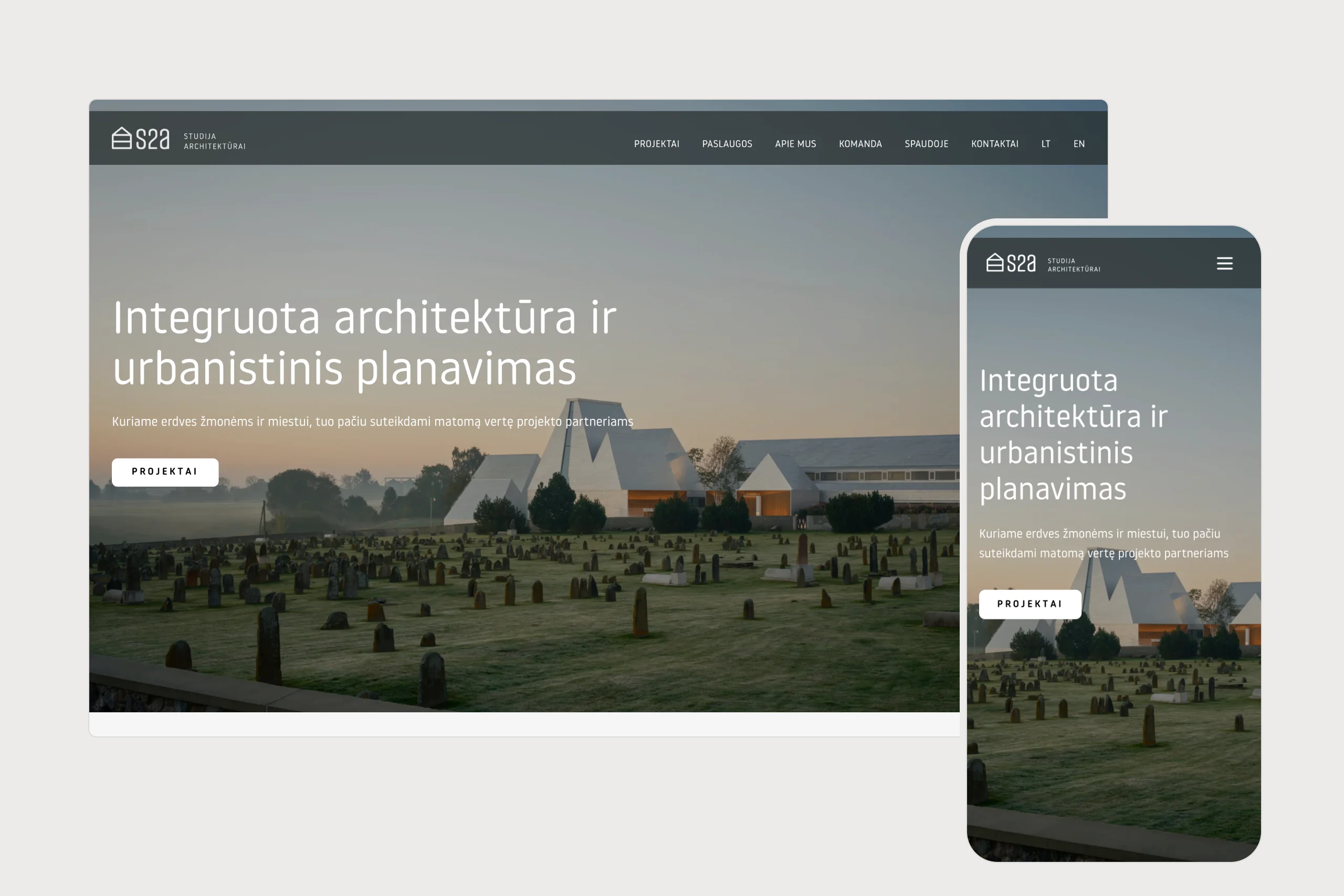 S2A website on desktop and mobile